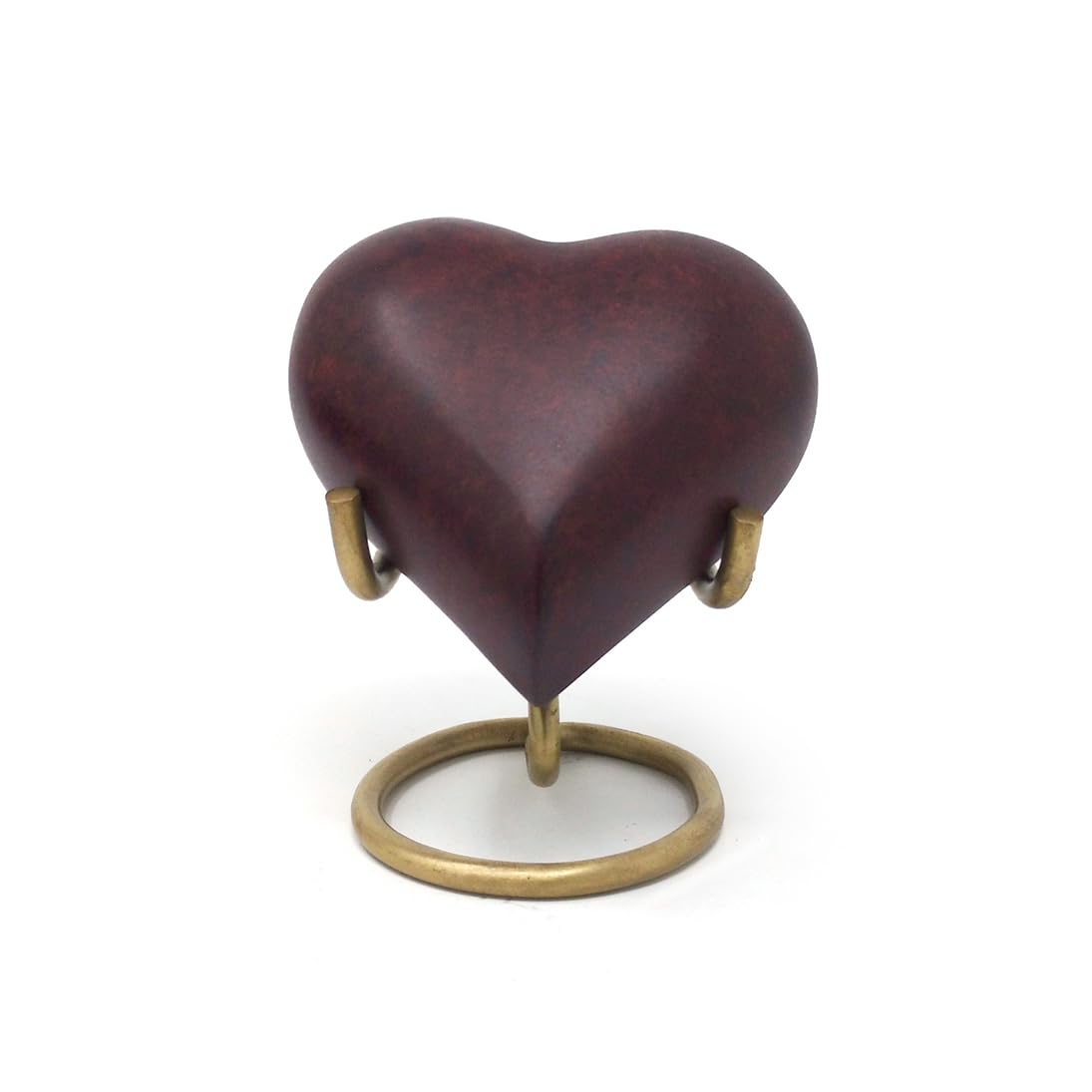 Well Blessed Small Marble Brown Heart Keepsake Funeral Urn For Ashes, A Small Heart Keepsake Urn.