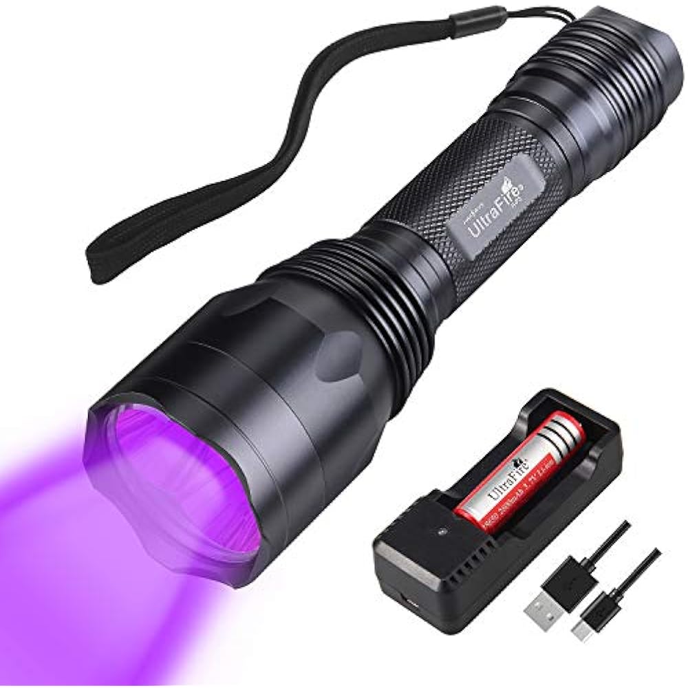 UltraFire UV Black Light Flashlight HP3, Powerful Ultraviolet 395 Nm