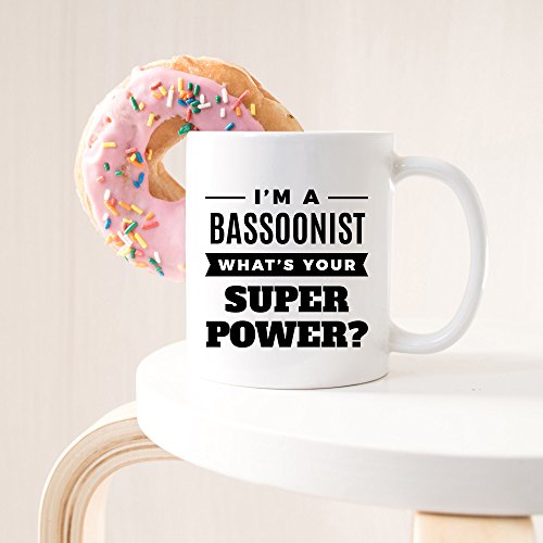 I'm A Bassoonist. What's Super Power? - Musician Coffee Mug, Bassoonist Funny Career Mugs Gift, Ceramic Tea Cup White, Funny Bassoonist Mug, Bassoon Teacher Gifts, Unique 11 oz Ceramic Mug - Thumbnail 6