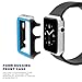Apple Watch Premium Protective Case, Poetic [Duo Lite] Apple Watch 38mm Case Ultimate Shock Protection In A Thin Minimal DesignNEW [Duo] [Space Grey/Cyan] - [Includes 2 Screen Protectors] Ultra Stylish Protection From Drops And Impact With A Premium Design And Dual Layer Over Molded PC/TPU Shock Protection And Matching Colors For Apple Watch 38mm (2015) - Space Grey/Cyan (3-Year Manufacturer Warranty From Poetic)