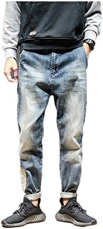 MXLTiandao Men's Autumn New Large Size Trend Retro Pants Casual Jeans Baggy Sweatpants