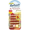 Refresh Your Car Odor Eliminating Auto Vent Stick Car and Home Air Freshener, Fresh Strawberry/Cool Lemonade Scent, 6 Sticks