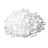Boddenly 300PCS Tattoo Rings Cups Disposable Glue Holder Plastic Tattoo Ink Pigment Ring Adhesive Makeup Rings Palette For Eyelash Extension Nail Art