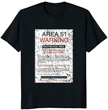 Area 51 Sign T Shirt Vintage Distressed Look
