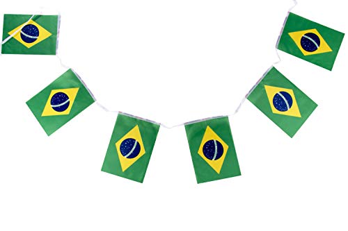 image for Juvale Brazilian String Flags - 100-Piece Pennant Banner Hanging Decor