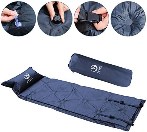Amazon キャンピングマット エアーマット キャンプマット 自動膨張式 シンプル コンパクト アウトドア 車中泊 キャンプ 防災 エアピロー付き Sembo スポーツ アウトドア