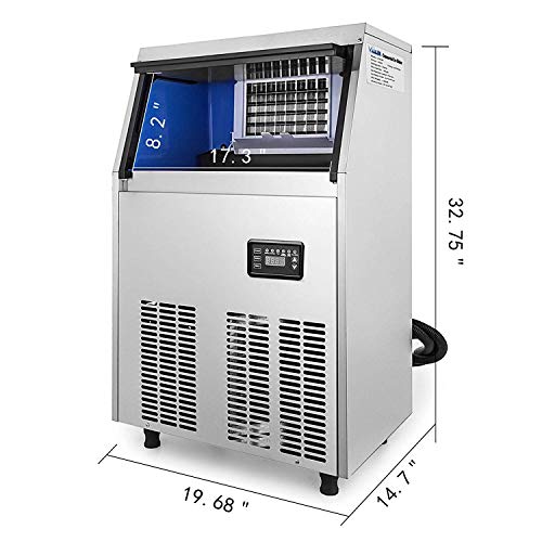 VEVOR Commercial Ice Maker Sup Stainless Steel Portable Automatic Icer