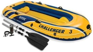 Amazon Com Intex Challenger 3 Inflatable Raft Boat Set With Pump And Oars 670ep Sporting Goods Sports Outdoors