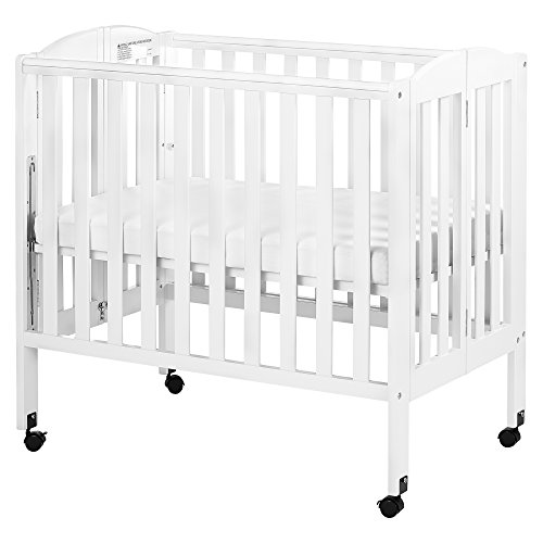 Dream On Me 3 in 1 Portable Folding Stationary Side Crib, White