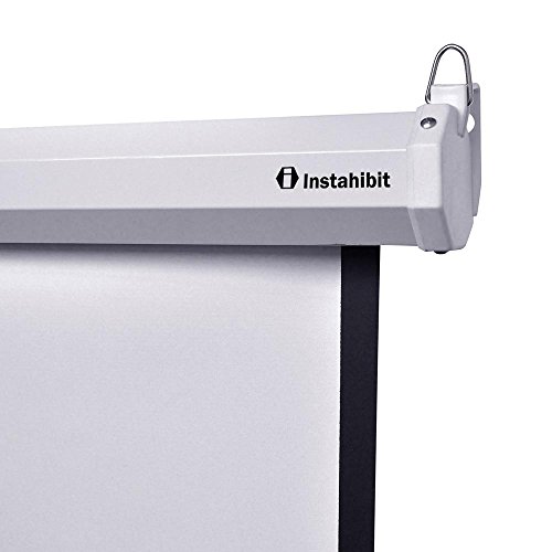 Instahibit-100inches-Diagonal-169-Manual-Pull-Down-Projection-Screen-Self-Locking-87-x-49-White