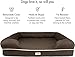 Friends Forever X-Large Dog Bed, Orthopedic Dog Sofa Memory Foam Mattress, Calming Dog Couch Bed, Wall Rim Pillow, Water Resistant Liner, Washable Cover, Non-Slip Bottom, Chester, X-Large Cocoa Brown