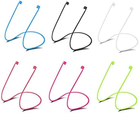 UHAoo 6Pcs 70cmSoft Rubber Strap Anti-lost Loop Strap String Rope Cable For Apple AirPods Earpods Wireless/Wired Earphones Apple Airpods