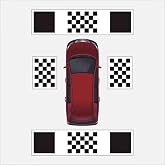 NOOFNO 360 Car Camera Calibration Mats, Auto Diagnostic Grid Cloth Tools for Panoramic Bird's-Eye Vehicle Backup DVR System, E + A