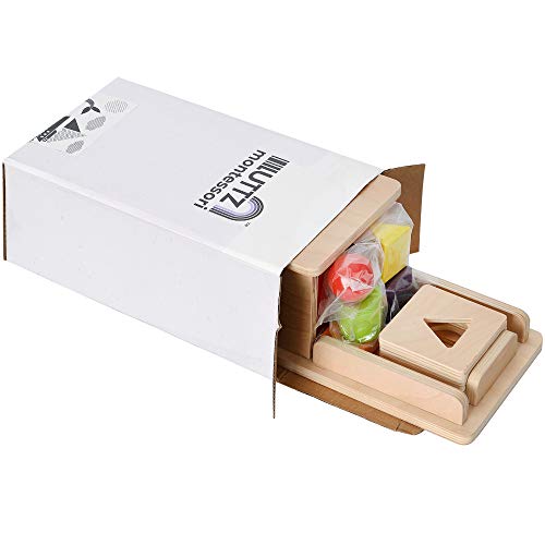Luttz 6 in 1 Object Permanence Box with Tray Montessori Wooden Toys