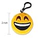Dreampark emoticon Keychain, Emoticon Plush Key Chain Bulk Toy Valentine's Day Gifts Birthday Party Favors Supplies, Treasure Box Rewards Carnival Prizes for Kids Boys and Girls, 2