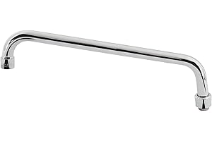 Phivan Commercial Faucet Parts 14 Inch Swivel Spout Replacement Kit for Commercial Kitchen Sink Faucet 1.8 GPM Stainless Steel Swivel Swing Add-on Nozzle for 2 or 3 Bay Compartment Sinks