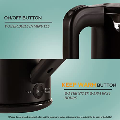 Dezin Electric Kettle with Keep Warm Function, BPA Free WindowGlass