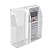 Wall Mount Control Holder for Remote Control, Phone, Kindle,Other Gadget Oziral Tidy Organizer with Double Slot Clear Acrylic High Hardness and Transparency