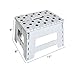 ORGALIF Heavy Duty Folding Step Stool with Anti Slip Dots and Strong Support Ladder for Adults and Kids (White)