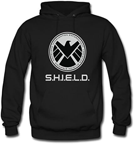 Nesth Unisex Women's Printed Agents Of Shield Classic Hoodie M Black