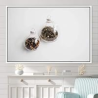 Framed Canvas Wall Art Tea Servings Dark Drinks Farmhouse/Country Group Multicolor Photography Realism Tea - 16x24 inches