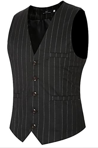 Xswsy XG Mens Waistcoat Gilet Business Gentleman Vest Suits Blazer Black XL