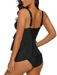 GRAPENTE traje de baño de dos piezas con volantes, con braga, para dama