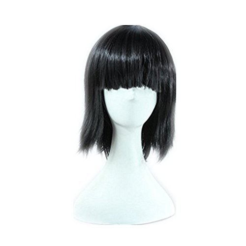 Kadiya Short Silver Black Synthetic Cosplay Wig Halloween Costume Party Hair