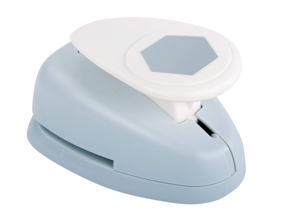 Rayher Paper Craft Punch with Hexagon Design, Lever Punch for Card Making and Scrapbooking, 5.08cm, 2", 69197000