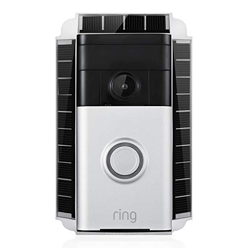 Solar Charger Mount Compatible with Ring Video Doorbell 1 - Continuous Charging for Maximum Efficiency (White)