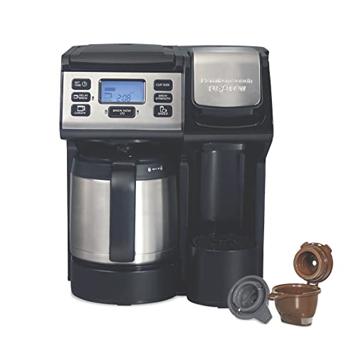 Hamilton Beach FlexBrew Trio 2-Way Coffee Maker, Compatible with K-Cup Pods or Grounds, Combo, Single Serve & Full 12c Thermal Pot, Black and Stainless – Fast Brewing Hamilton Beach FlexBrew Trio 2-Way Coffee Maker, Compatible with K-Cup Pods or Grounds, Combo, Single Serve & Full 12c Thermal Pot, Black and Stainless – Fast Brewing