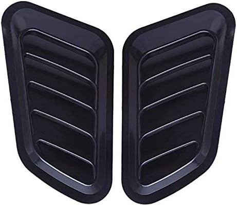 Custom Chrome Plated Decorative Air Flow Intake Turbo Bonnet Hood Side Vent Grille Cover Self-adhesive Stick On Your Car (Black) - Image 3