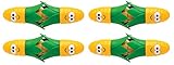 Joie Corn Star Interlocking Corn on the Cob Holders (2 pairs each), Yellow - 2 pack (8 picks total)