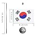GentleGirl Korea Flag Korean Flag Table Flag,Desk Flag,Office Flag,International World Country Flags Banners,Festival Events Celebration,Office Decoration,Desk,Home Decoration