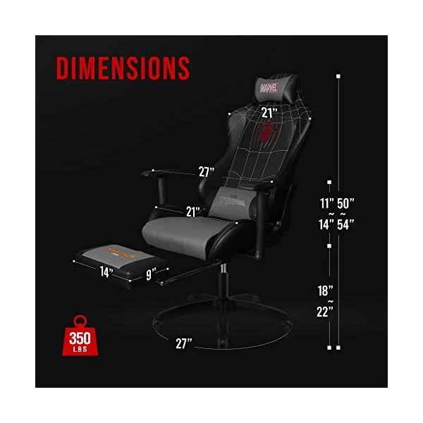 Silla Gamer Marvel Avengers Spider Man C/ Apoya Pies - Imagen 7