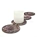 Hosley Set of 4 Assorted Soapstone Pillar Candle Plate 4.5 Inch Diameter. Wonderful accent piece for coffee tables or side tables. Ideal Gift for Weddings House Warming Home Meditation Reiki O9