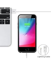 Carcasa para iPhone 8 Plus 7 Plus, actualizada, Gixvdcu [8500 mAh] funda de carga protectora portátil para iPhone 8Plus y 7Plus extendido cargador de copia de seguridad, color negro