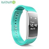 IWOWNFIT I6 PRO Smart Wristband Fitness Tracker Heart Rate Monitor IP67 Waterproof Bluetooth Smart Band Bracelet for Android IOS (Blue)