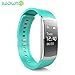 IWOWNFIT I6 PRO Smart Wristband Fitness Tracker Heart Rate Monitor IP67 Waterproof Bluetooth Smart Band Bracelet for Android IOS (Blue)