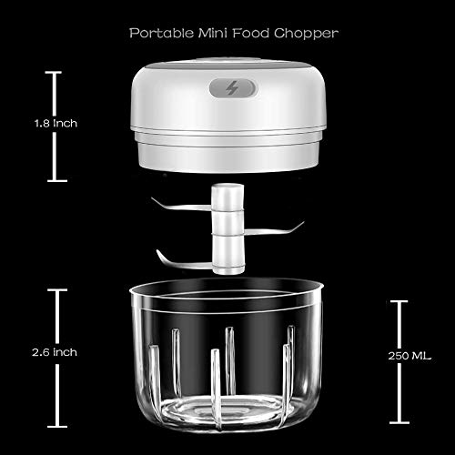 Electric Mini Garlic Chopper, Food Slicer And Chopper, Portable Garlic