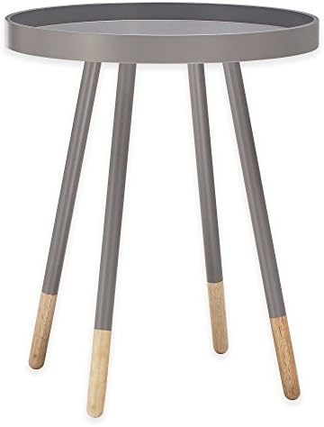 Verona Home Darley Mid-Century Tray Top Accent Table in Grey