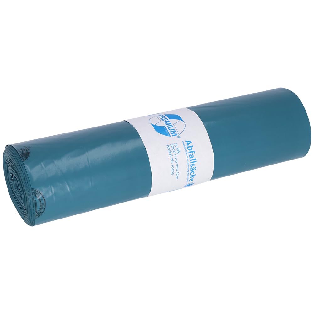 Deiss Premium 10035 Rubbish Bags 700 x 1100 mm x 0.06 25 per roll) – Blue