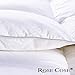 ROSECOSE Luxurious Goose Down Comforter Queen Duvet Insert All Seasons Solid White Hypo-allergenic 1200 Thread Count 750+ Fill Power 100% Cotton Shell Down Proof with Tabs (Queen, White)
