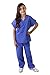 Natural Uniforms Childrens Scrub Set-Soft Touch-Role Play Costume Set (Ceil Blue, 12/14)