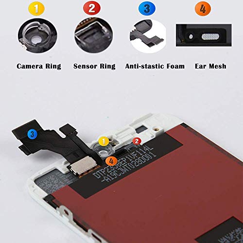 for iPhone 6 Screen Replacement Touch Screen digitizer & LCD Display for iPhone 6(4.7") Black, Compatible Model: A1549, A1586, A1589