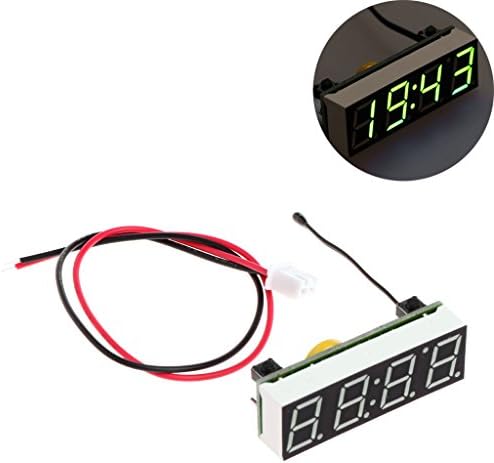 Qiman 3 in 1 12 V LED Digital Car Clock Thermometer Voltmeter Volt Meter