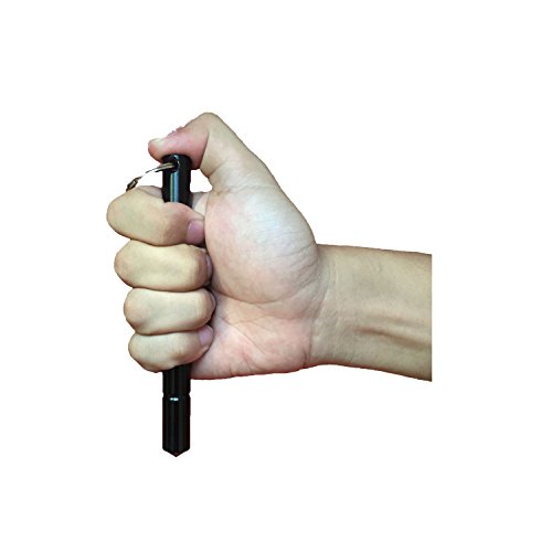 Kubaton Keyring aluminum Blunt Force in Black, Self Defense Weapon for