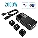 (2019 Upgraded) ECOACE 2000W Travel Voltage Converter 220V to 110V, 4-USB Port,Step Down Power Converter for Hair Dryers/Hair Straightener,US to UK/AU//EU Adapters for 170+Countries