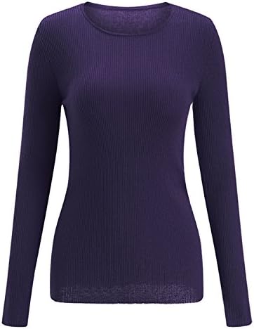 SSeary Women Crewneck Basic Lightweight Cozy Cashmere Knit Pullover Sweater(Purplish blue,M)