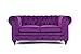 Divano Roma Furniture Classic Scroll Arm Loveseat - Velvet